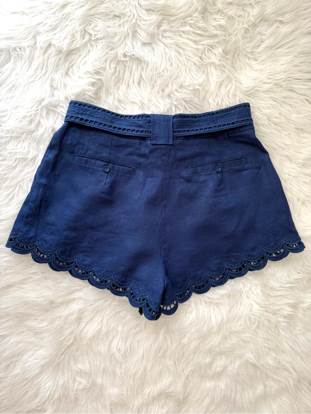 FARM Rio Richelieu Navy Blue Linen Shorts, NWT 🇧🇷 - Picture 12 of 15